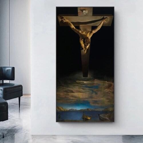 Famous The Christ Giclee Canvas Paintings By Salvador Dali Posters and Print Cuadros Wall Art Picture for Living Room Home Decor
