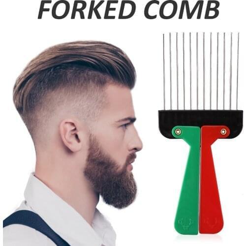 Salon Use Black Foldable Metal African American Pick Hair Combs Afro Hair Comb For Hairdressing Styling Tool