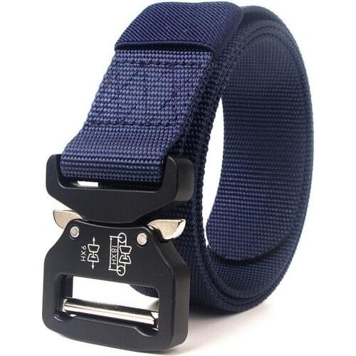 Mens Tactical Belt Military Nylon Quick Release Outdoor Multifunctional Training Waist Strap Leisure Zinc Alloy Buckle Unisex