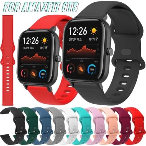 20mm Silicone Strap For Xiaomi Huami Amazfit GTS 2 Mini/GTS 2E/GTR 42MM Smart Watch Band Sport Belt For Amazfit Bip S U Lite Pro