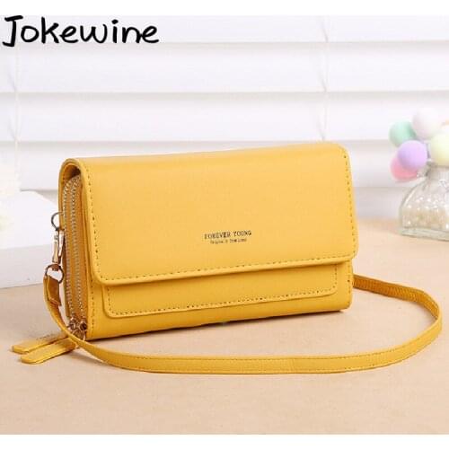 New Fashion Shoulder Crossbody Bags Multi-functional Touchable Cellphone Pocket PU Leather Card Purse Women Small Square Handbag