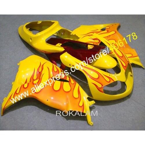 TL1000R Fairings Products For Suzuki TL1000R 98 99 00 01 02 03 Yellow Flame Fairing (Injection Molding)