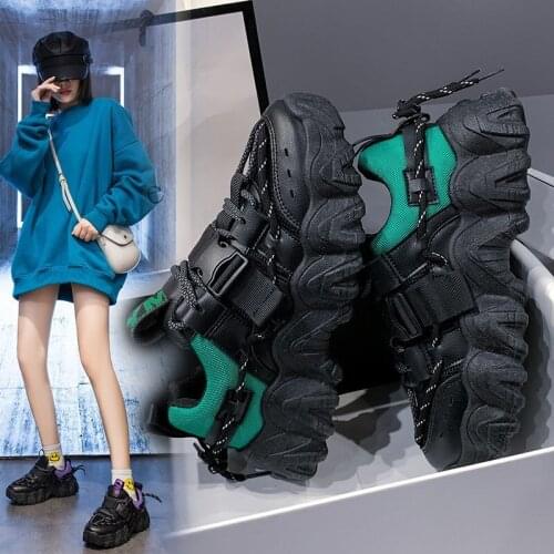 2020 spring and autumn new fashion old shoes women wild thick-soled increased breathable casual sports shoes X405