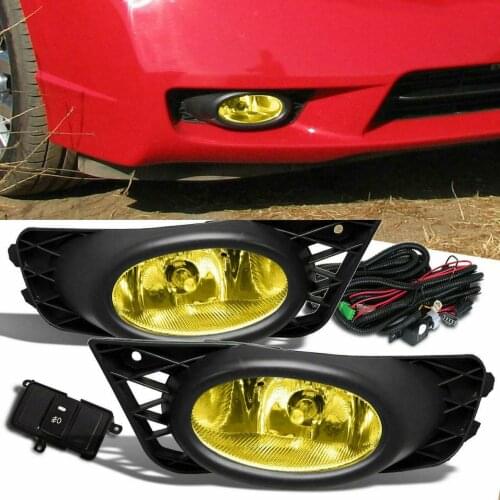 1 Pair 12V Car Fog Lamp for Honda Civic Sedan 2009-2011 Left & Right Front Bumper Grille Driving Fog Light H11 55W with Harness