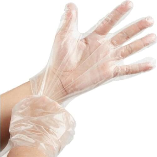 100pcs Diposable TPE Gloves Powder Free Different Size Clear House Cleaning Tools Plastic Daily Protection Accessories