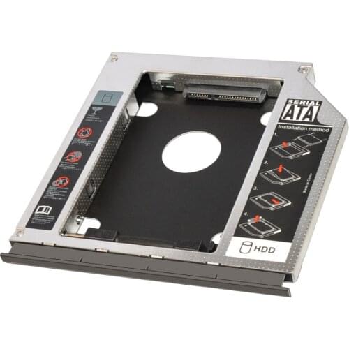 2nd HDD Caddy 12.7 mm SATA to SATA Adapter For HP Laptop SATA CD DVD ROM Optical Bay hp 6360b 6440b 6570b 6530b