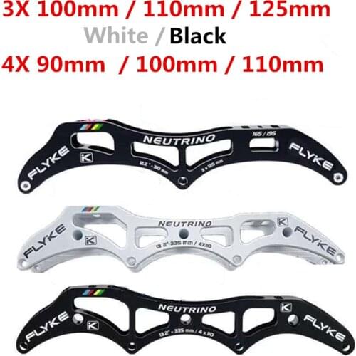 Flyke NEUTRINO 3X125mm 3X110mm 3X100mm 3 wheels inline speed skates frame 4*110MM 4*100MM 4*90MM Skating patines base 1 pair