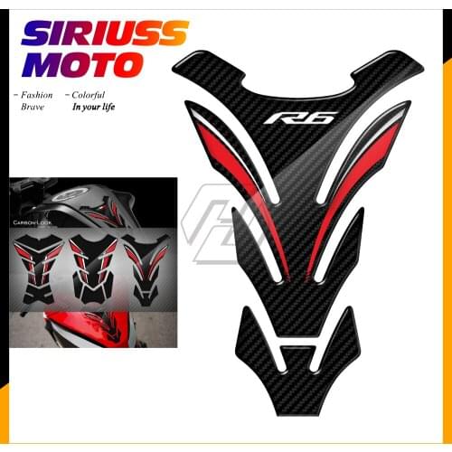 3D Carbon-look Motorcycle Tank Pad Protector Case for Yamaha YZF-R6 R6 All Year