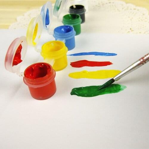 6/12 Colors Acrylic Paint Set 3ML diy Graffiti Pigment with Hook Line Pen for Kid Soil Painting Nail Clothes Leather Paint Art