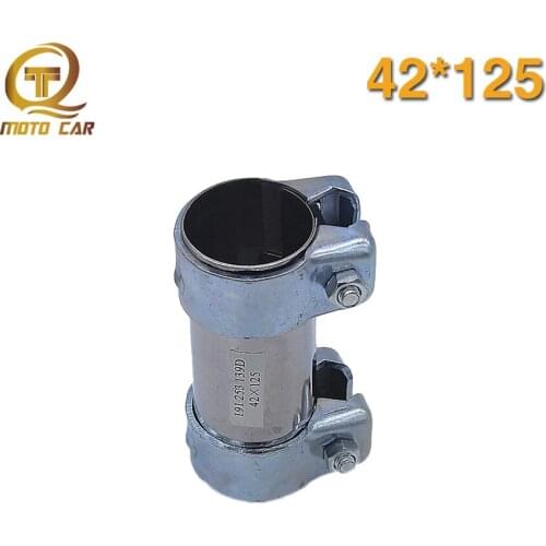 Car Exhaust Clamp Clip Bolts Muffler Stainless Steel Pipe Connector 191253139D 58.52.145 191.253.141 E For VW Caddy 42*125mm