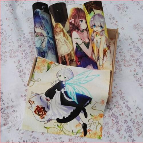 Butterfly Wizard Digital Printing Cloth Angel Digital Printing Cloth DIY Fabric Hand Painted 18*18cm Free Shipping 5pcs