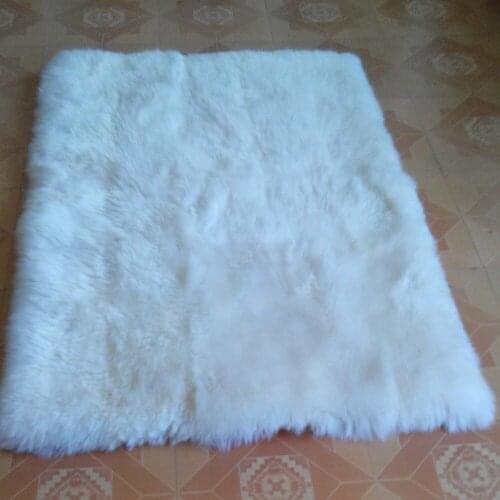 White Sheepskin Rug Carpet Bed Real Fur Blanket Blankets For Beds Floor Carpets For Living Room