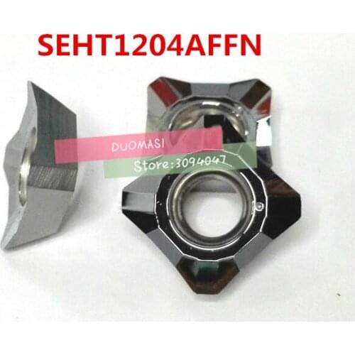 Free shipping aluminum carbide insert 10PCS SEHT1204AFFN,CNC lathe tool,suitable for aluminum processing, insert KM12 knife dish