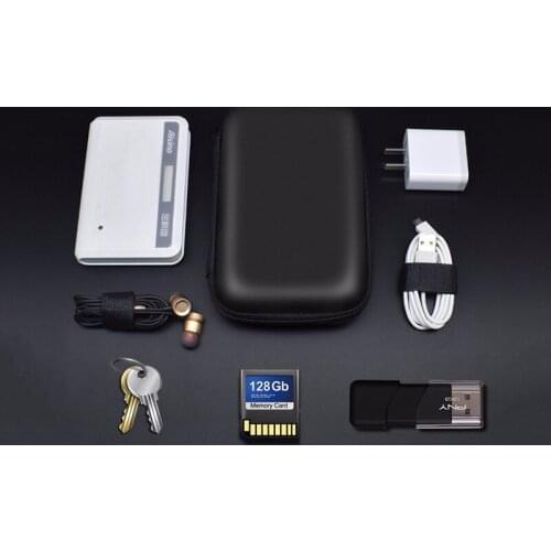 2.5 inch HDD case storage bag SSD box for USB Cables Chargers Power Bank and More black Earphone Accessories Pouch Bag