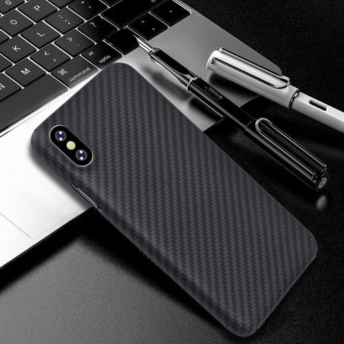 Carbon Fiber Phone Case For iPhone X Xr Xs Se All Lnclusive Aramid Fiber Business Hard Case Anti-Fall Fashion Trend