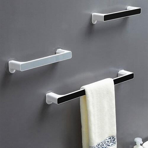 Bathroom Towel Holder Household Wall Mounted Towel Rack Bathroom Pendant Set Towel Bar Free Punch For Bathroom Organizer