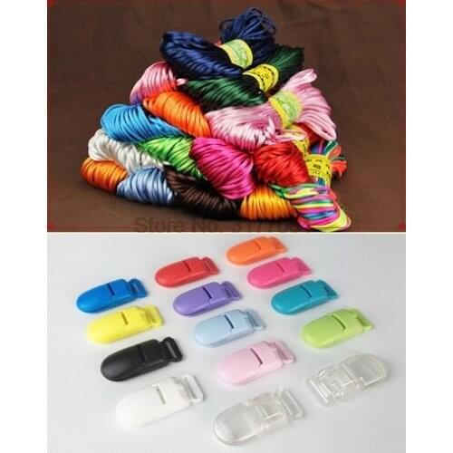 DHL 200pcs or 200set (5pcs/set) Baby Teether Accessories Teething Necklace Rattail Cord DIY For Charms Necklace Pendants Tool