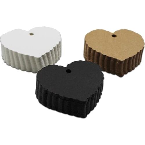DHL 2000Pcs 6cmX5.5cm Lace Heart Shaped Blank Kraft Paper Luggage Wedding Note DIY Price Hang Tag Jewelry Gift Event Label