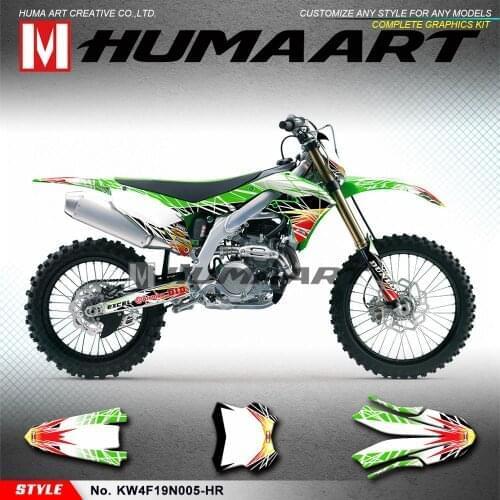 HUMAART Team Graphics Vinyl Decals Dirt Bike Adhesives for KX 250 F KXF250 KX250F 2021, Customizable