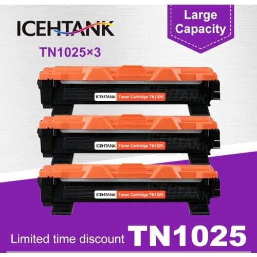 ICEHTANK 3 PCS TN1025 toner cartridge compatible for Brother TN1030 TN1050 TN1060 TN1070 HL-1110 1210 MFC-1810 DCP-1510 1610W