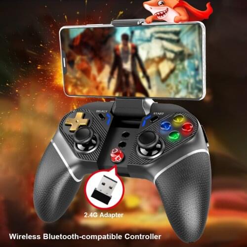 2.4G Receiver Wireless Bluetooth-compatible Game Controller Joystick Clear Controller Gamepad for PS3 NS