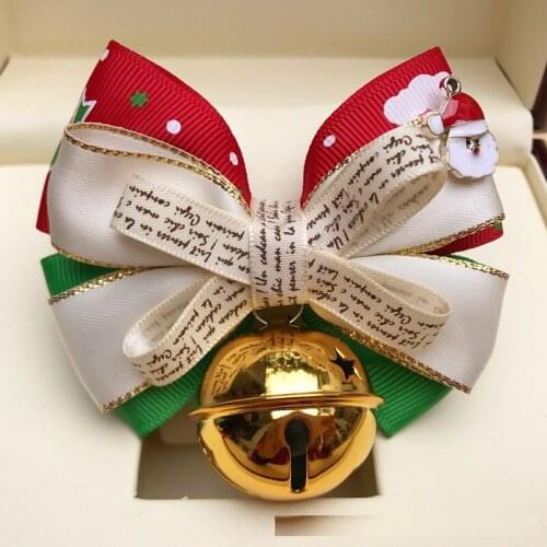 Colorful Pet Supplies Cat Collar Dog Necklace Ribbon Bow Butterfly Adjustable Collar Bell Positioning Collar Dropship