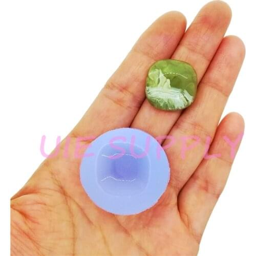 BYL468U 19.6mm Square Cabochon Silicone Mold Earrings Necklace Resin Clay Art Candy Chocolate Fondant Cake Decoration FOOD SAFE