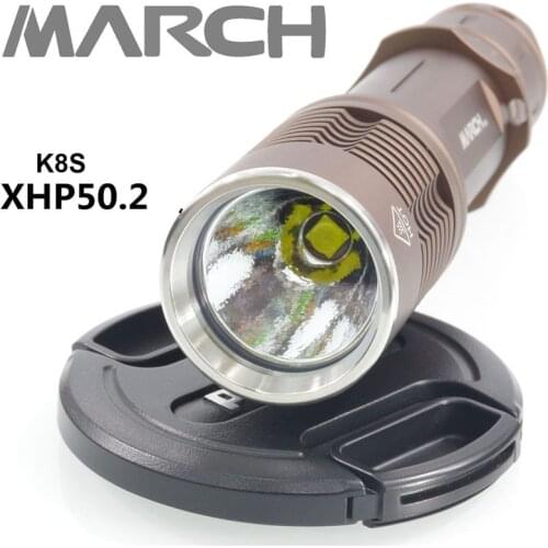March K8S Cree XHP50.2 Luminus SST40 18650 21700 Power LED Flashlight Temperature Control Camp Equipment Night Walking Lighting