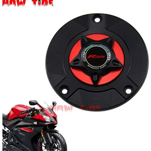 LOGO R125 Motorcycle Accessories Gas Fuel Tank Cap Cover CNC Aluminum for YAMAHA YZF R125 YZF-R125 R 125 2008-2019