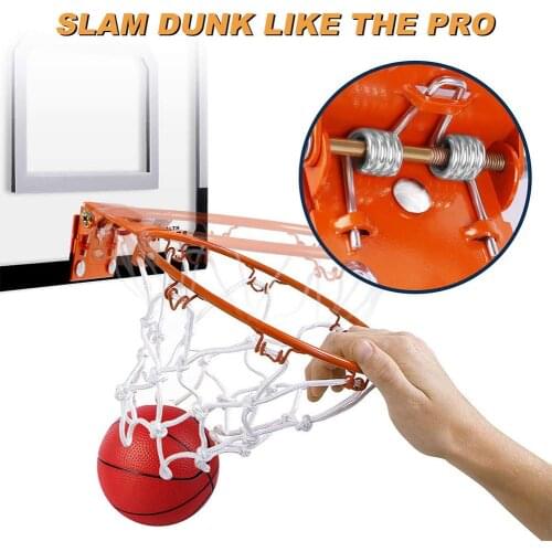 Basketball Hoop Set with Backboard Adults Indoor Sports Equipment for Basements Bedrooms Offices