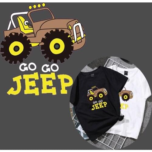 DIY Cars Patches Iron-on Transfers Heat Press Appliqued T-shirt Dresses Accessory Badges Children Gift Washable Patches