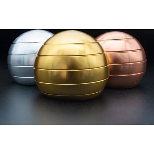 Desktop Stress Relief Toy Aluminum Alloy Decompression Hypnosis Rotary Gyro Adult Fingertip Toy Kinetic Round Metal Spinner Gift