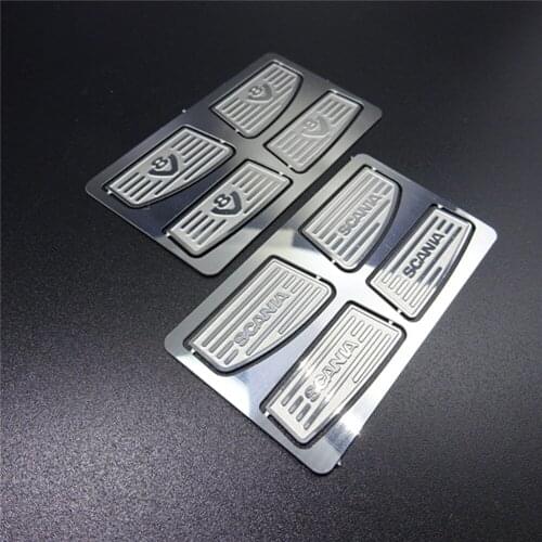 DIY Pedal Patch for 1/14 SCANIA 620 730 V8 RC Car Durable Metal Side Pedal Etching Sheet Upgrade Parts