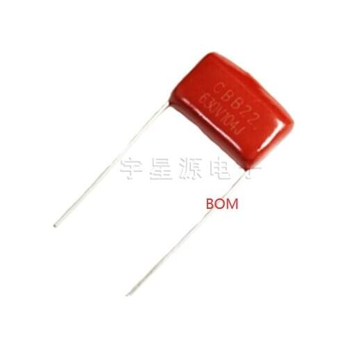10PCS 630V104J P15mm CBB Polypropylene film capacitor