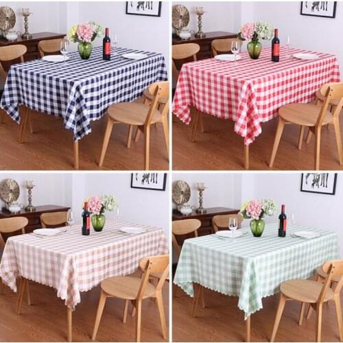 Plaid Pattern Rectangular Tablecloth Lattice Table Cover Table Cloth Home Kitchen Restaurant Table Decoration Outdoor Picnic Mat