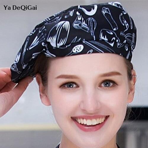 High quality Chef Hats Cafe Bar Waiter Beret Restaurant Kitchen Workwear Baking Caps Men Women Breathable Forward Caps chef hats