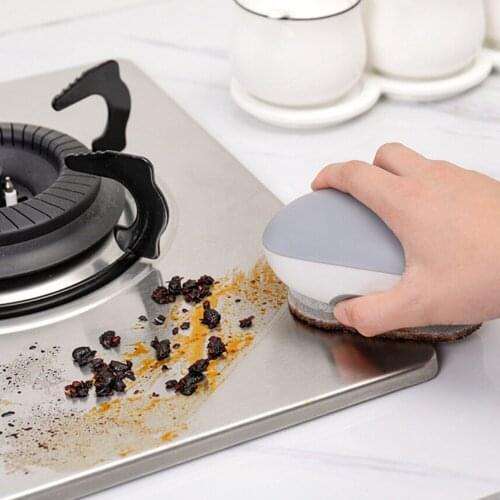 Kitchen Cleaning Brush Plastic Handle Sponge Brushes Bathroom Toilet Glass Wall Magic Cleaning Tool Tableware Washing