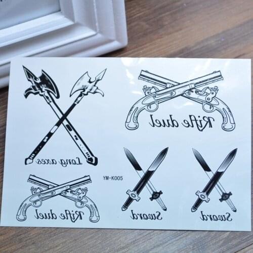 Sun wind Zodia sword crown feather Temporary Tattoo tatoo sticker metallic tattoo sex products flash tattoos henna taty