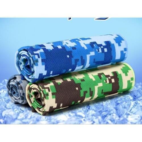 2pcs Microfiber Sport Ice Camo Towel Rapid Cooling Quick-Dry Ice towel Beach Towel Summer Instant Chill Towels for Fitness Yoga