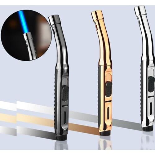 Super Long Kitchen Cooking Torch Lighter Metal Gas Lighter 1300C Cigar Cigarette Lighters Smoking Accessories Gadgets