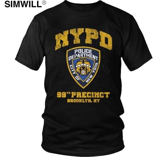Vintage Brooklyn Nine Nine T Shirt Men Short Sleeves Cotton Distressed NY 99 T-Shirt 99th Precinct Tee Tops TV Show Fan Tshirt