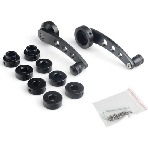 YOMI 2Pcs Aluminum Alloy Universal Car Window Handle Winder Riser Replacement Winder Crank Riser Kit Universal Fit Promotion