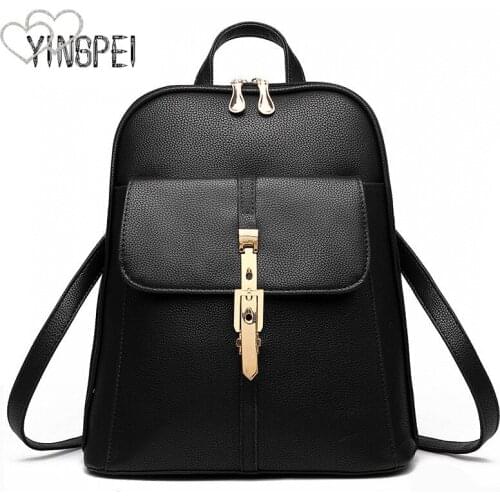 Women Backpack High Quality PU Women Bag Leather School Bags For Teenagers Girls Fashion Korean Style Large capacity Luxury