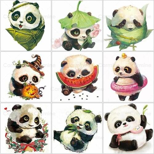 Animal Panda Pictures Of Rhinestone Diamond Mosaic Diamond Embroidery Cute Cartoon Cross Stitch Art Painting Wall Art Decoration