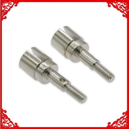 2pcs/Pair Silver #45 Steel Black iron Wheel Axle For Rc Hobby Model Car 1/10 Hsp Redcat Himoto On-Road RC car Upgraded Parts