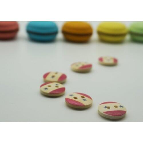 New Arrival 50PCS 2Holes Wooden Buttons DIY Scrapbooking Crafts Sewing Accessories Decorative Buttons Free Shipping