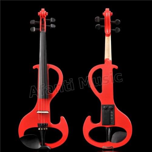 Afanti Music 4/4 Electric Violin with Hardcase, Earphone, connecting line(AVL-121)
