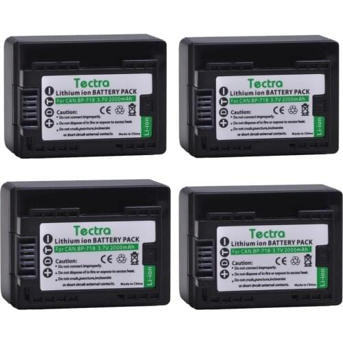 2000mAh BP 718 BP-718 Decoded Battery for Canon VIXIA HF M50 M500 M52 R300 R32 R40 R42 R50 R52 R500 LEGRIA HF R86 BP718 Battery