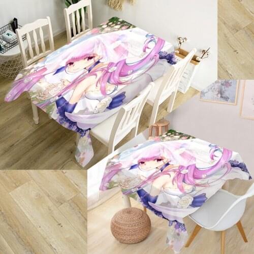 Custom Minato Aqua Anime Tablecloth Kitchen Dining Table Decoration Home Rectangular Party Table Covers More Size 0804