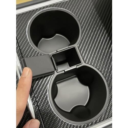 Car Storage Box Car Center Console Container Cup Holder Silicone Cup Inserts For Tesla Model 3Y 2021 Car InteriorAccessories